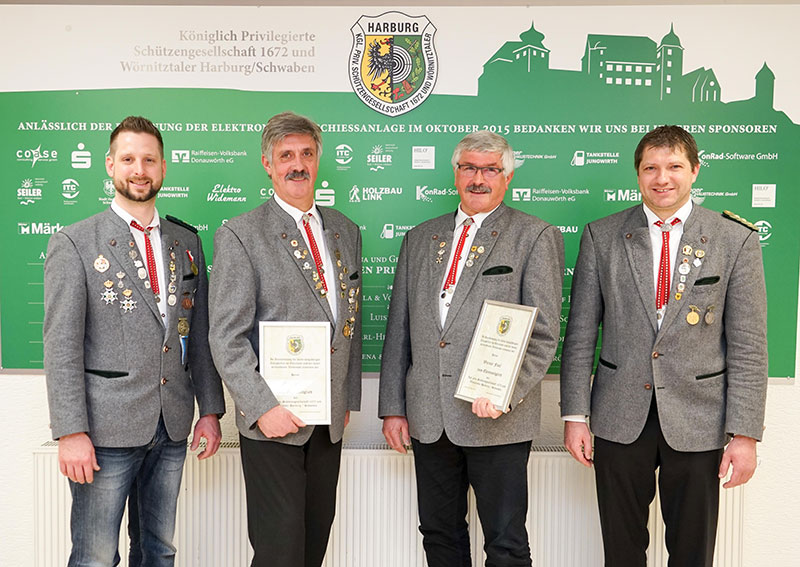 Werner und Wilhelm Faul sind neue Ehrenmitglieder der Harburger Schützen